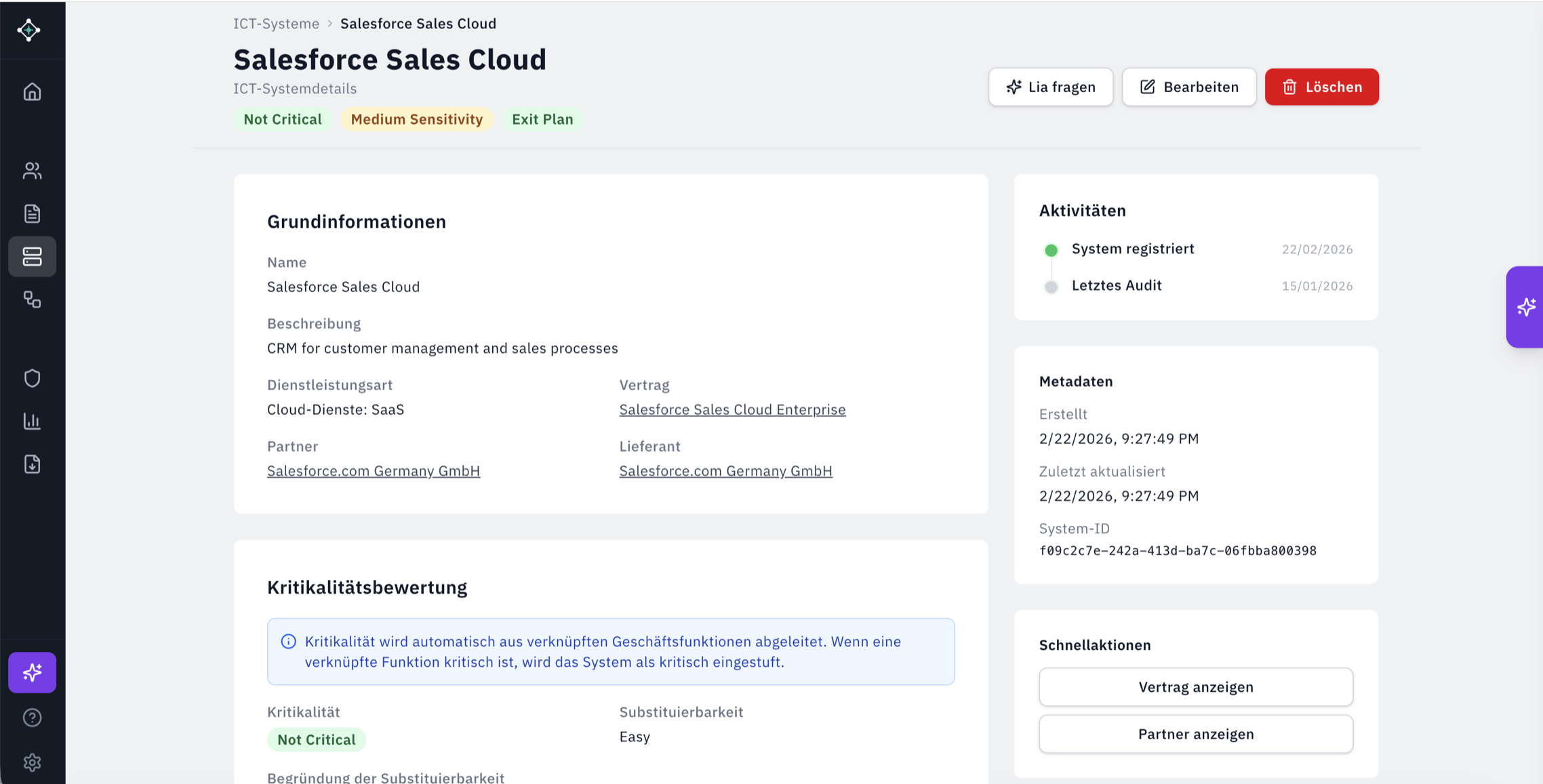 ICT-System-Register: Kritikalitätsbewertung und Verknüpfung mit Dienstleistern